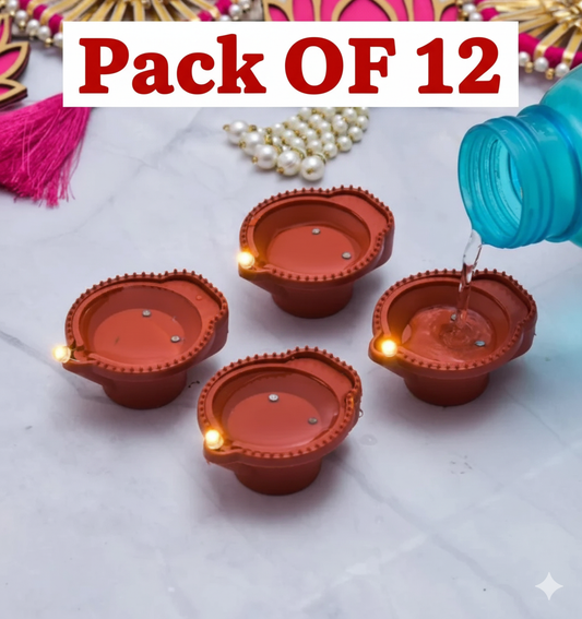 LED Light Water Sensor Diya | 🔥FLAT 50% OFF SAVING🔥, (Pack of 6/12/18/24/)
